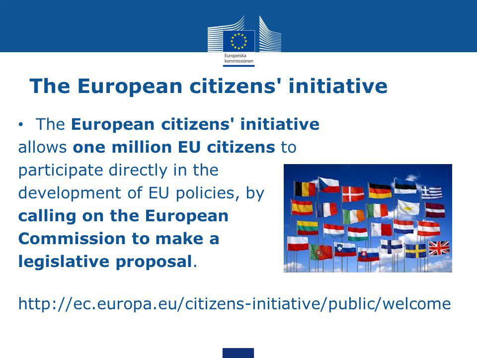 The European citizens initiative