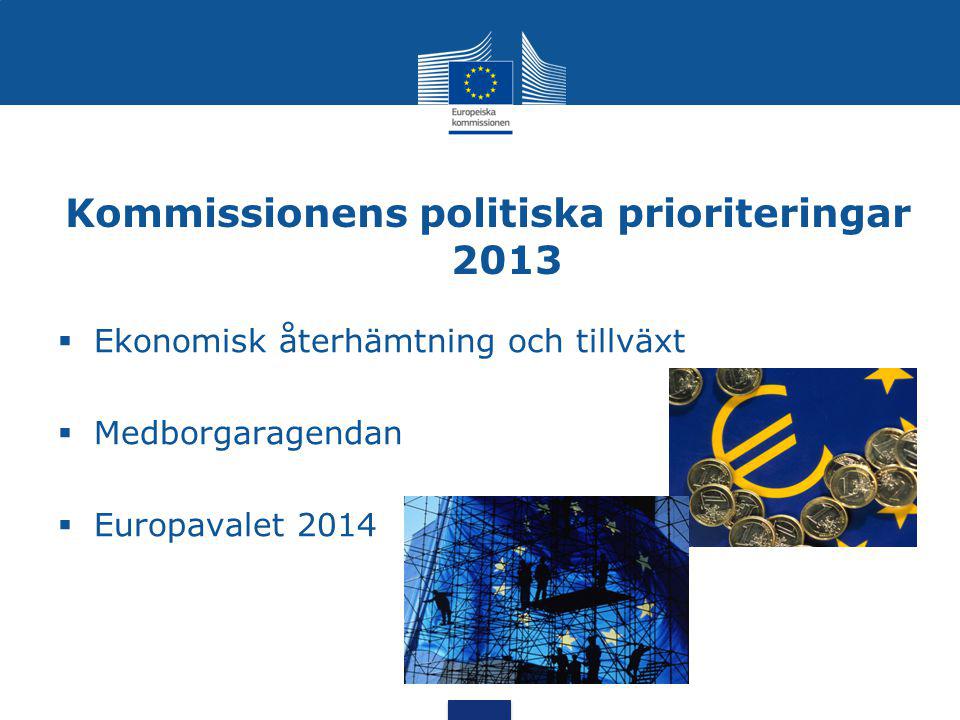 Kommissionens politiska prioriteringar 2013