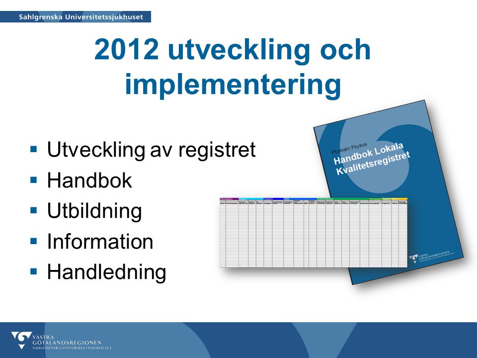 2012 utveckling och implementering