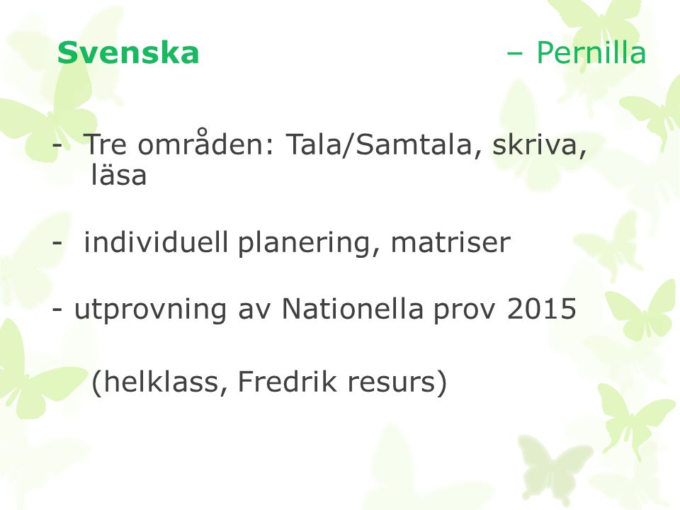 Svenska – Pernilla