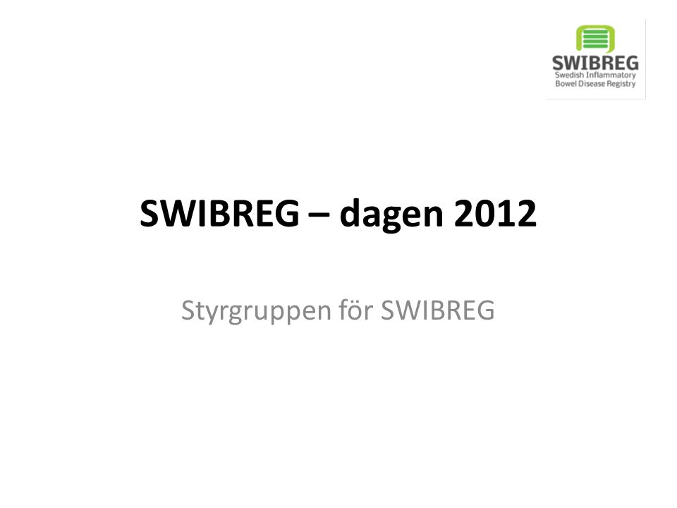 Styrgruppen för SWIBREG