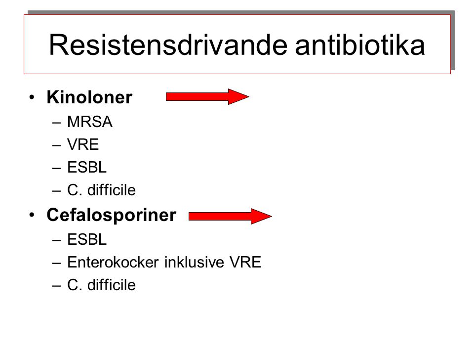 Resistensdrivande antibiotika