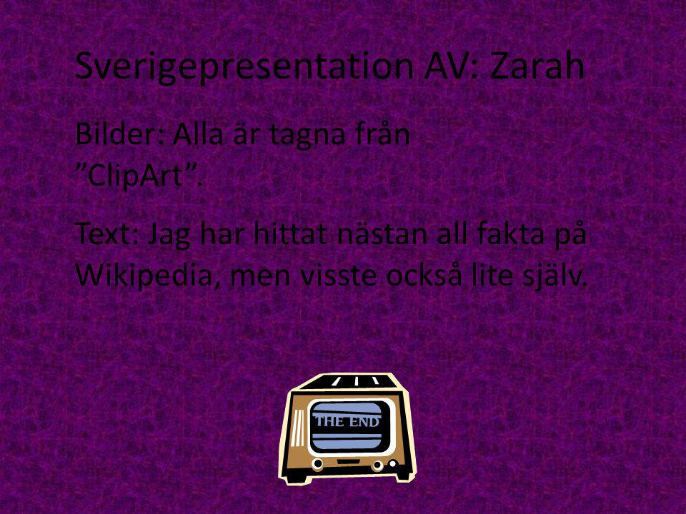 Sverigepresentation AV: Zarah