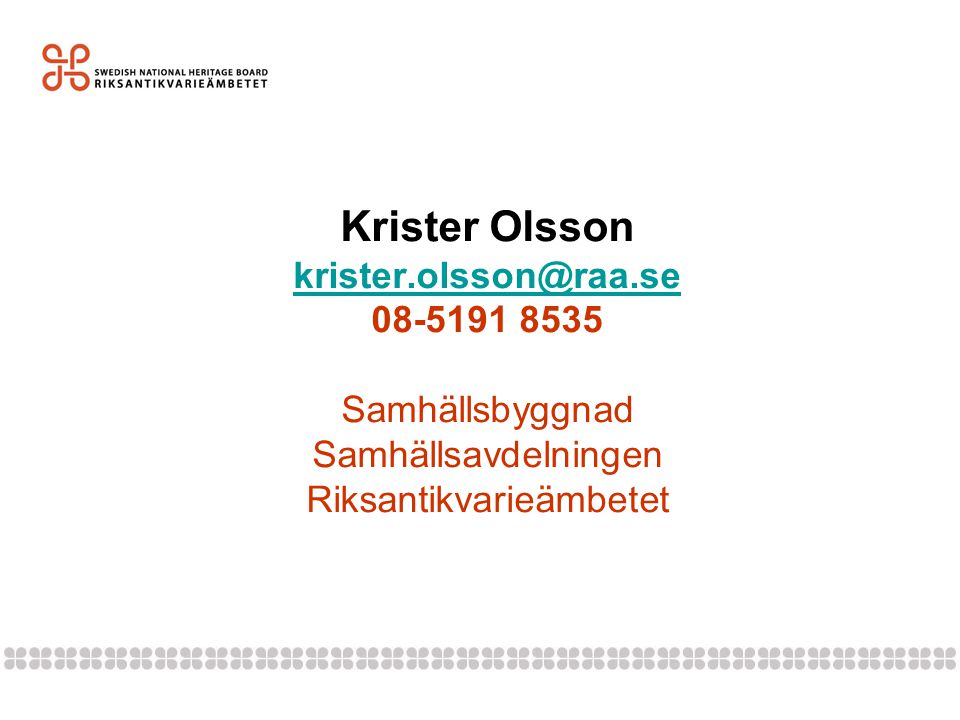 Krister Olsson krister.