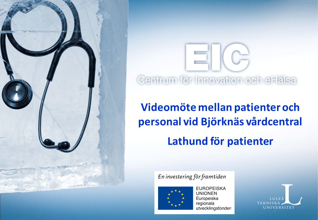 Videomöte mellan patienter och personal vid Björknäs vårdcentral Lathund för patienter