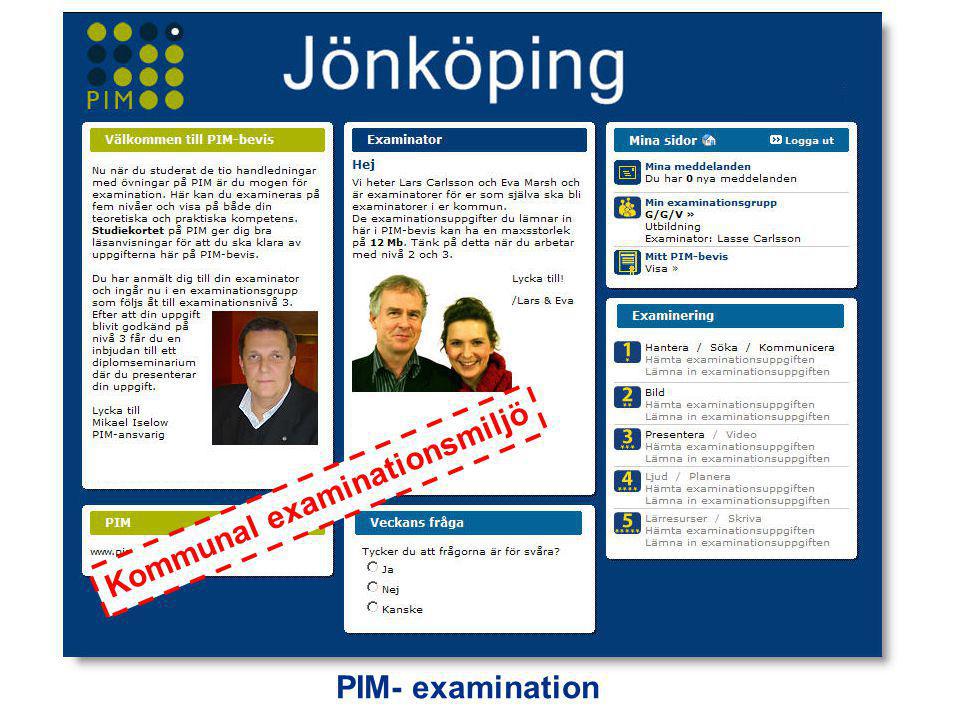 PIM- examination Kommunal examinationsmiljö