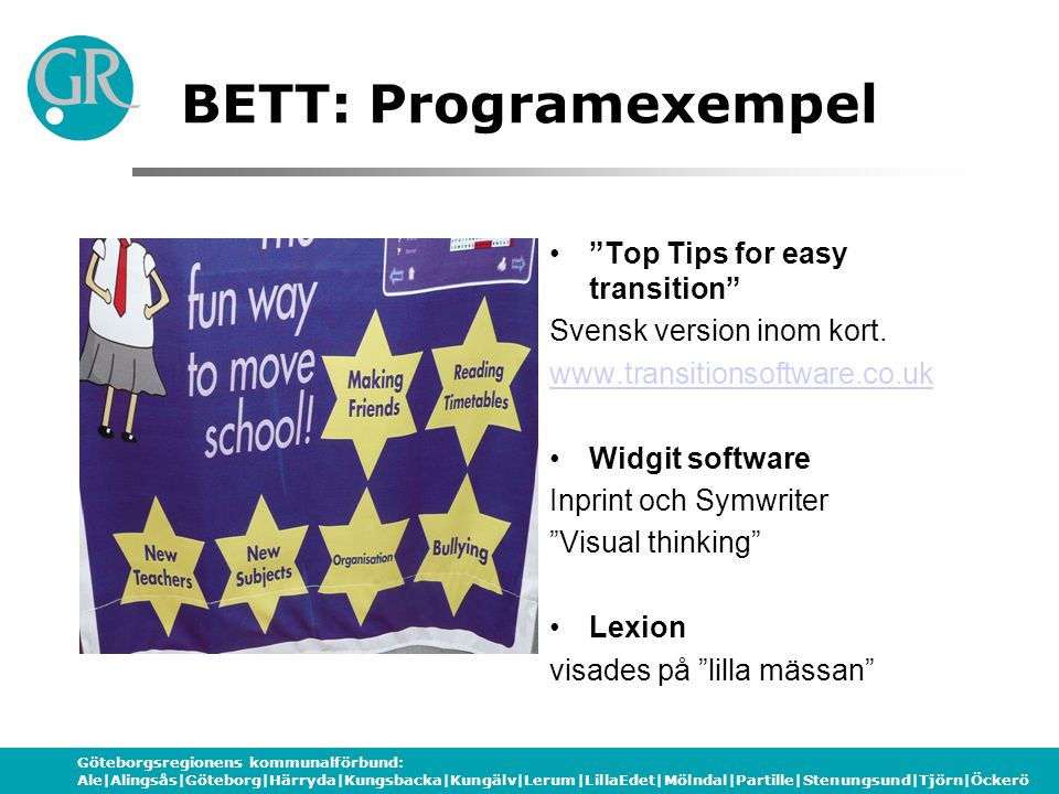 BETT: Programexempel Top Tips for easy transition