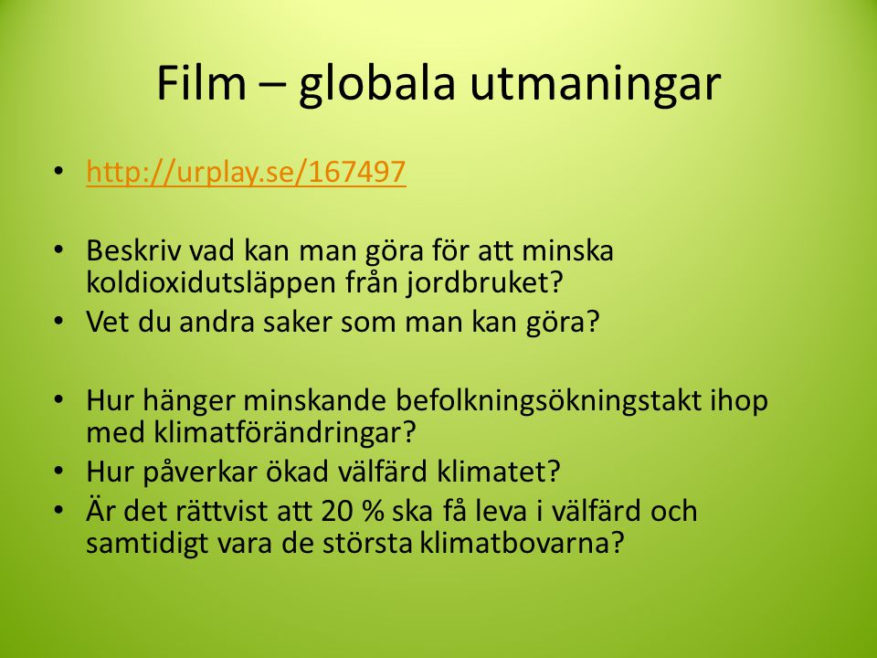 Film – globala utmaningar