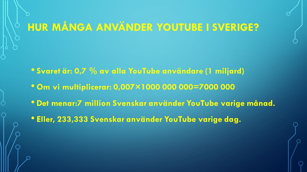 Hur många använder Youtube i Sverige