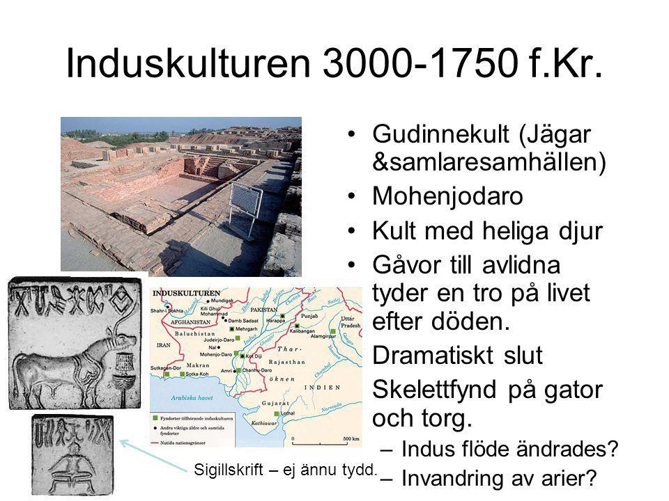 Induskulturen f.Kr. Gudinnekult (Jägar &samlaresamhällen)