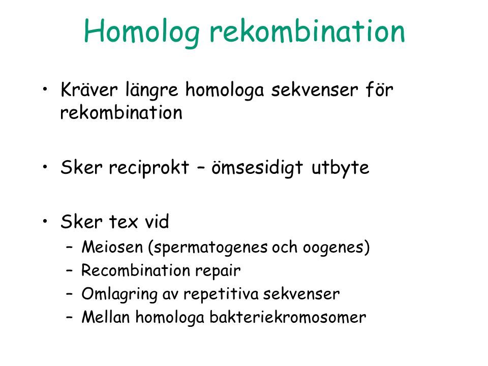 Homolog rekombination