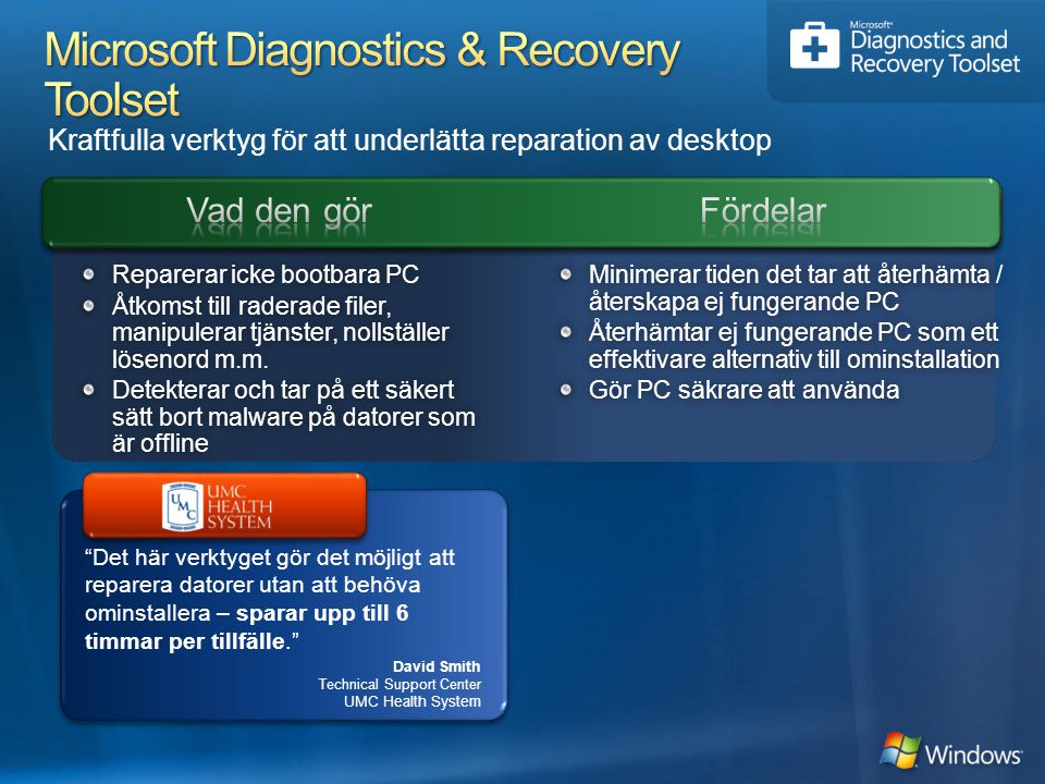 Microsoft Diagnostics & Recovery Toolset