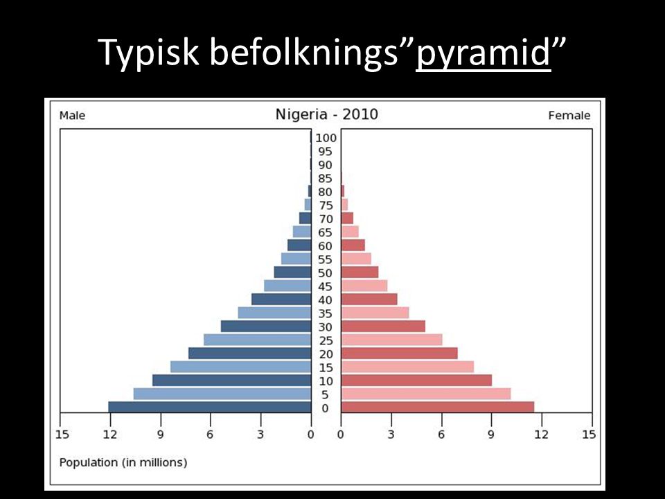 Typisk befolknings pyramid