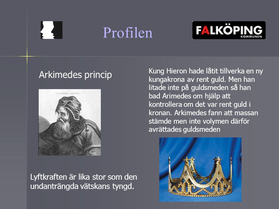 Profilen Arkimedes princip