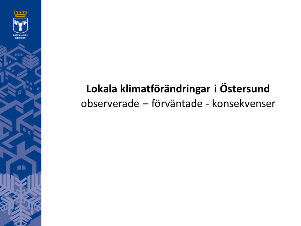 Lokala klimatförändringar i Östersund