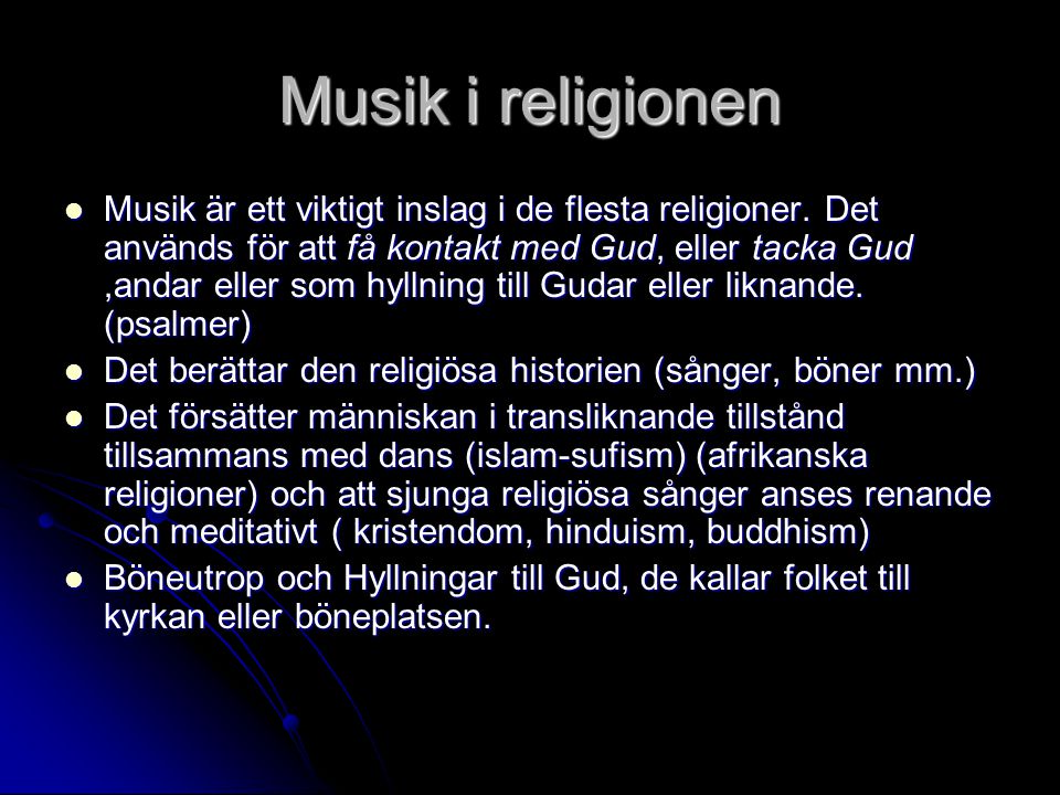 Musik i religionen