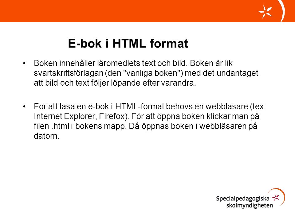 E-bok i HTML format