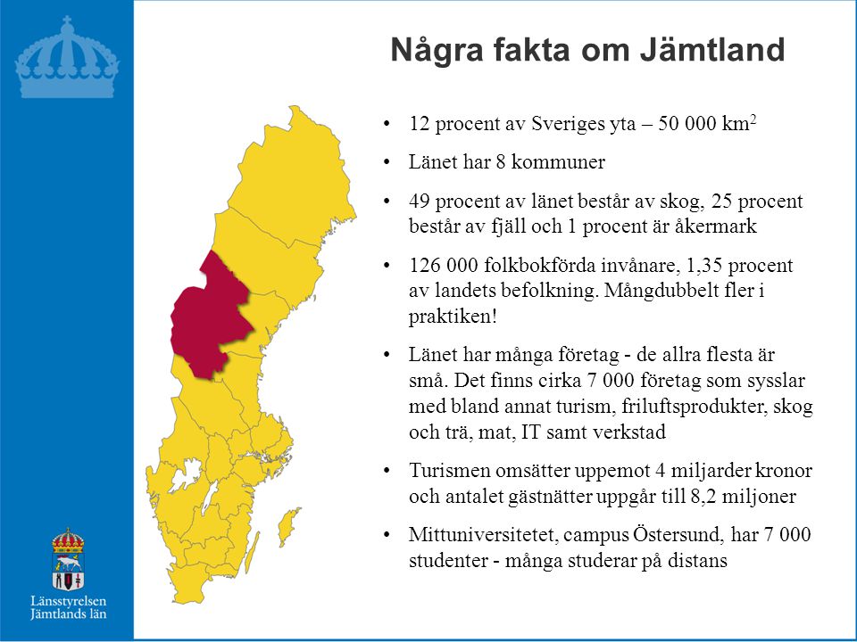 Några fakta om Jämtland