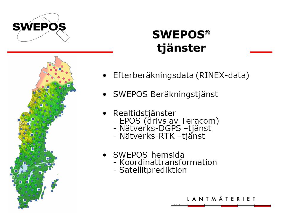 SWEPOS tjänster Efterberäkningsdata (RINEX-data)
