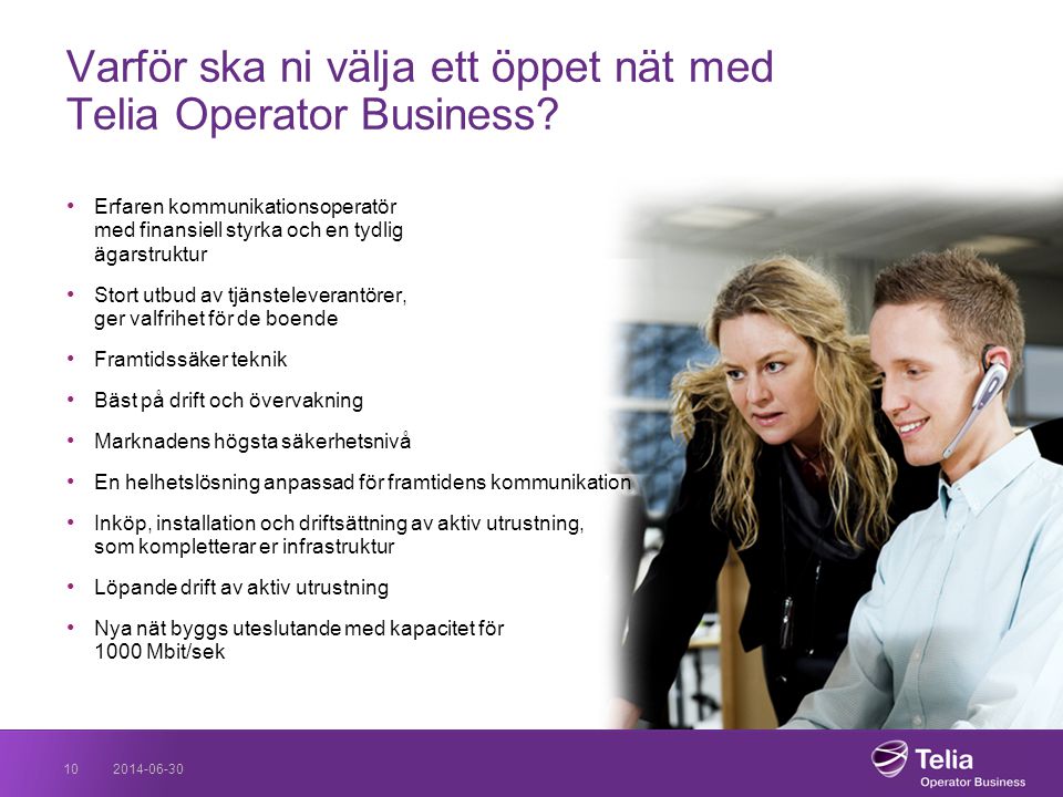 Varför ska ni välja ett öppet nät med Telia Operator Business
