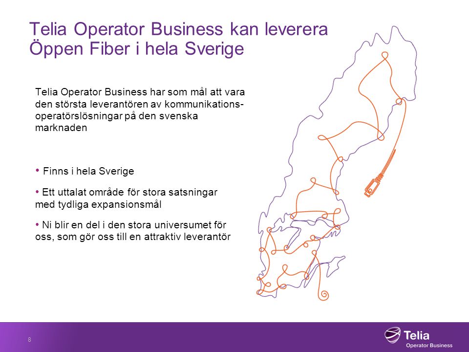 Telia Operator Business kan leverera Öppen Fiber i hela Sverige