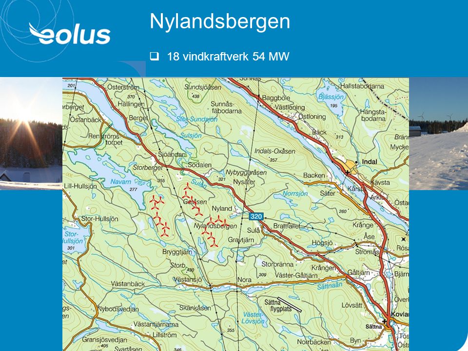 Nylandsbergen 18 vindkraftverk 54 MW