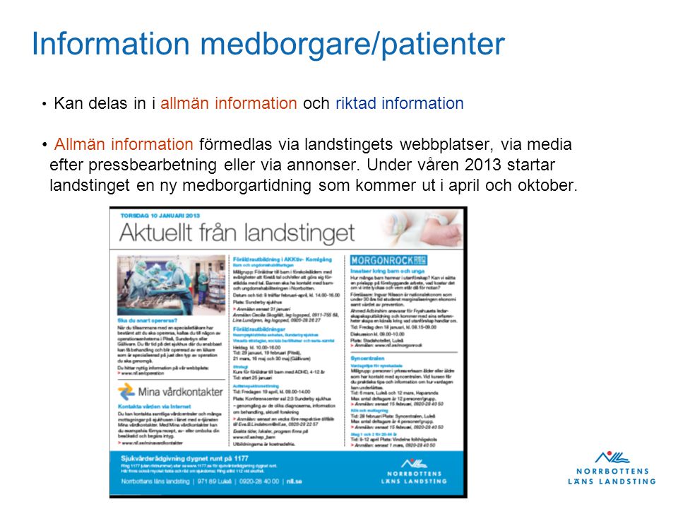 Information medborgare/patienter