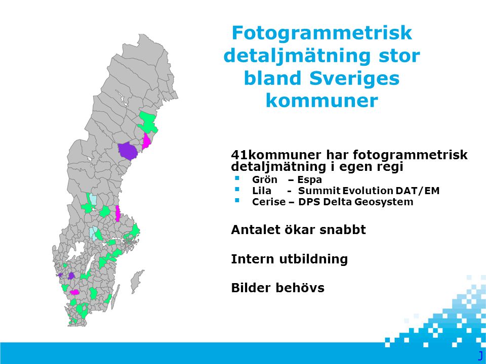 Fotogrammetrisk detaljmätning stor bland Sveriges kommuner