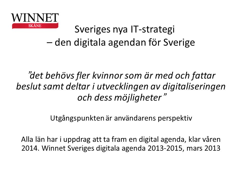 Sveriges nya IT-strategi – den digitala agendan för Sverige