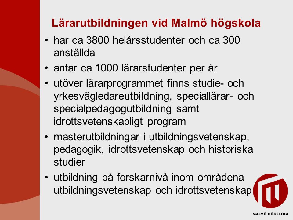 Lärarutbildningen vid Malmö högskola