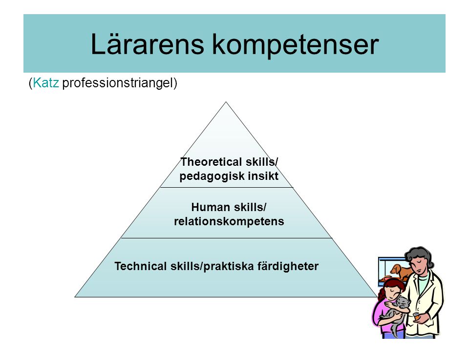 Theoretical skills/ pedagogisk insikt Human skills/ relationskompetens