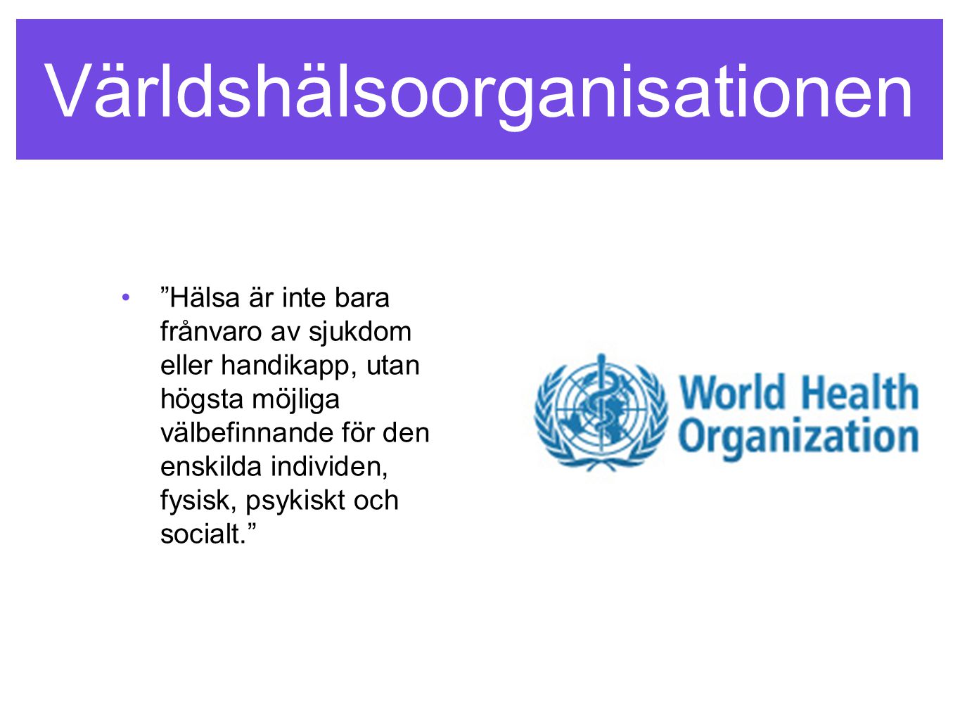 Världshälsoorganisationen