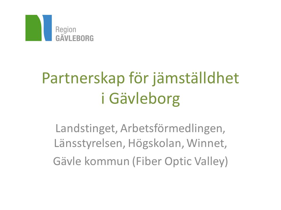 Partnerskap för jämställdhet i Gävleborg
