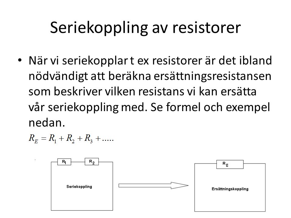 Seriekoppling av resistorer