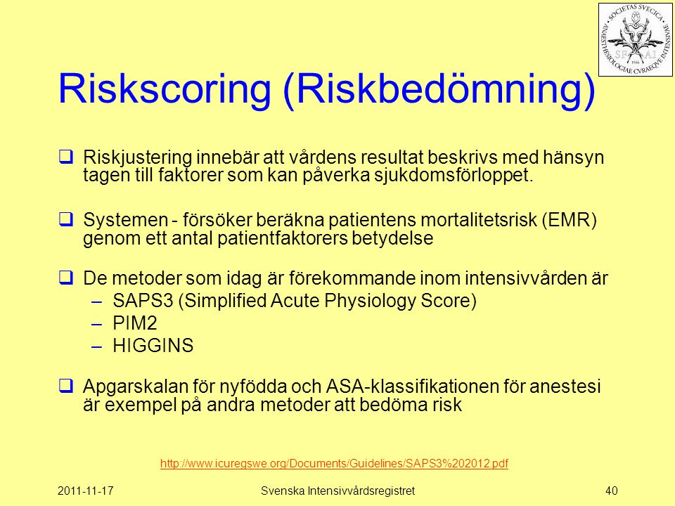 Riskscoring (Riskbedömning)