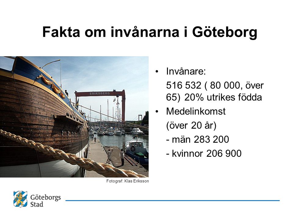 Fakta om invånarna i Göteborg