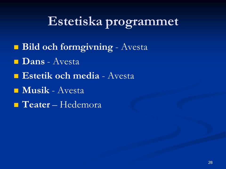Estetiska programmet Bild och formgivning - Avesta Dans - Avesta