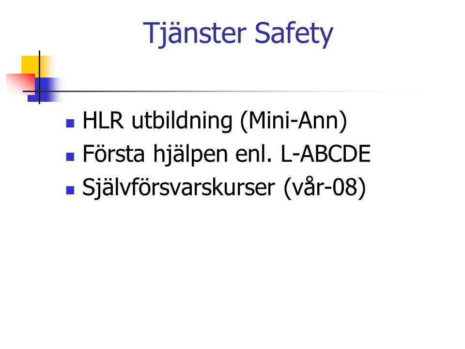 Tjänster Safety HLR utbildning (Mini-Ann) Första hjälpen enl. L-ABCDE