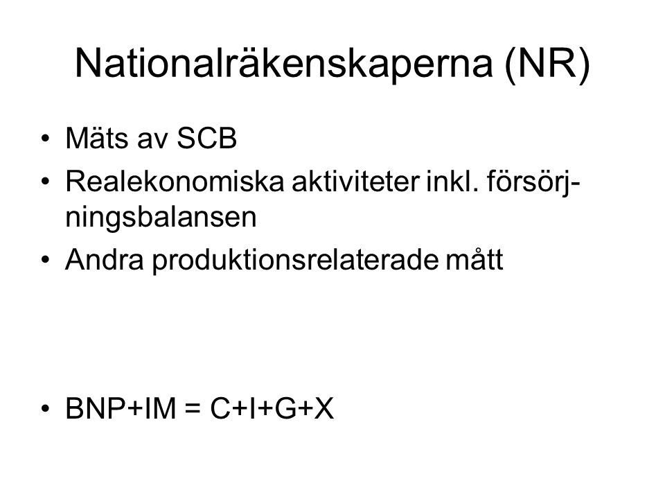 Nationalräkenskaperna (NR)
