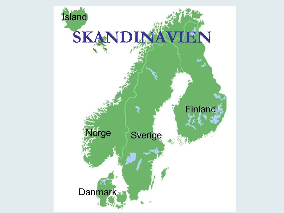 Island SKANDINAVIEN Finland Norge Sverige Danmark