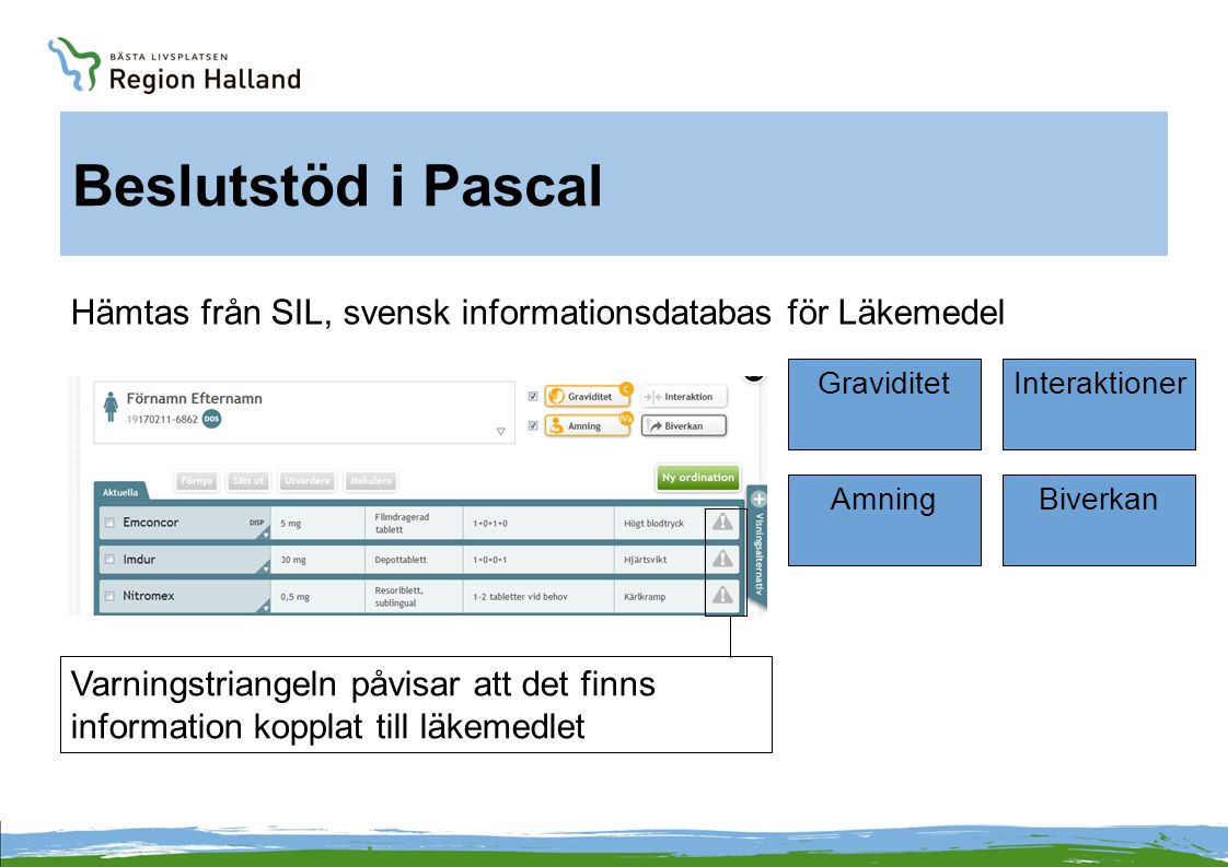 Beslutstöd i Pascal Hämtas från SIL, svensk informationsdatabas för Läkemedel. Graviditet. Interaktioner.