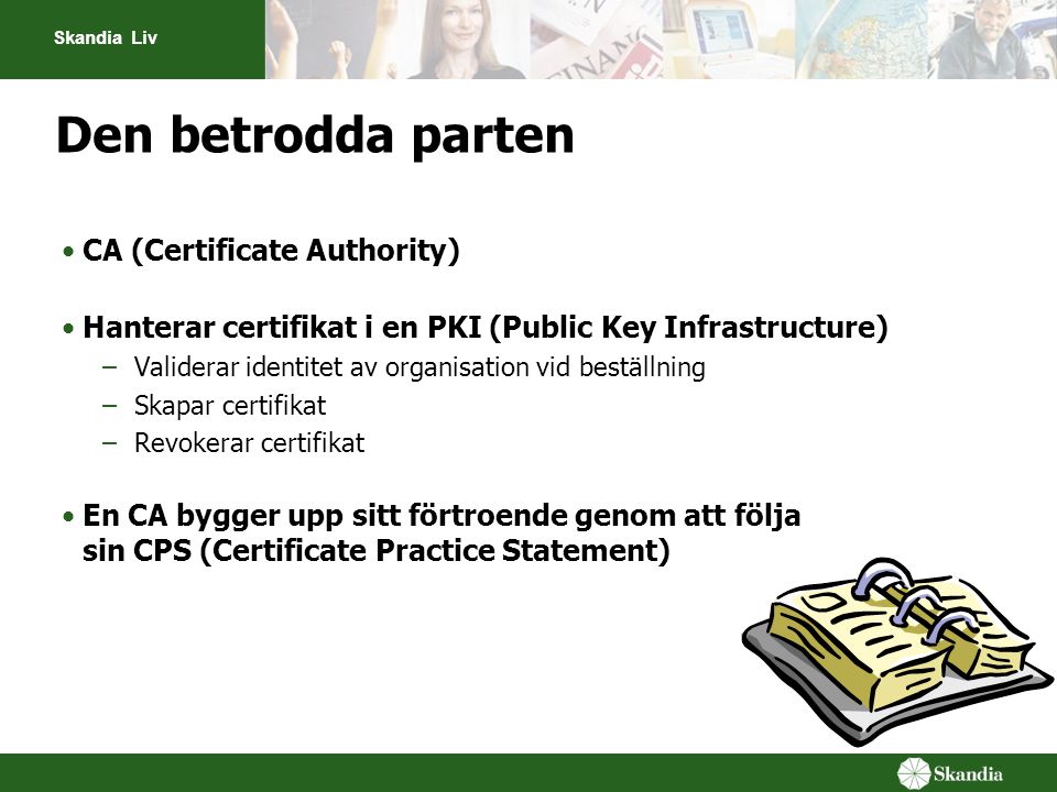 Den betrodda parten CA (Certificate Authority)