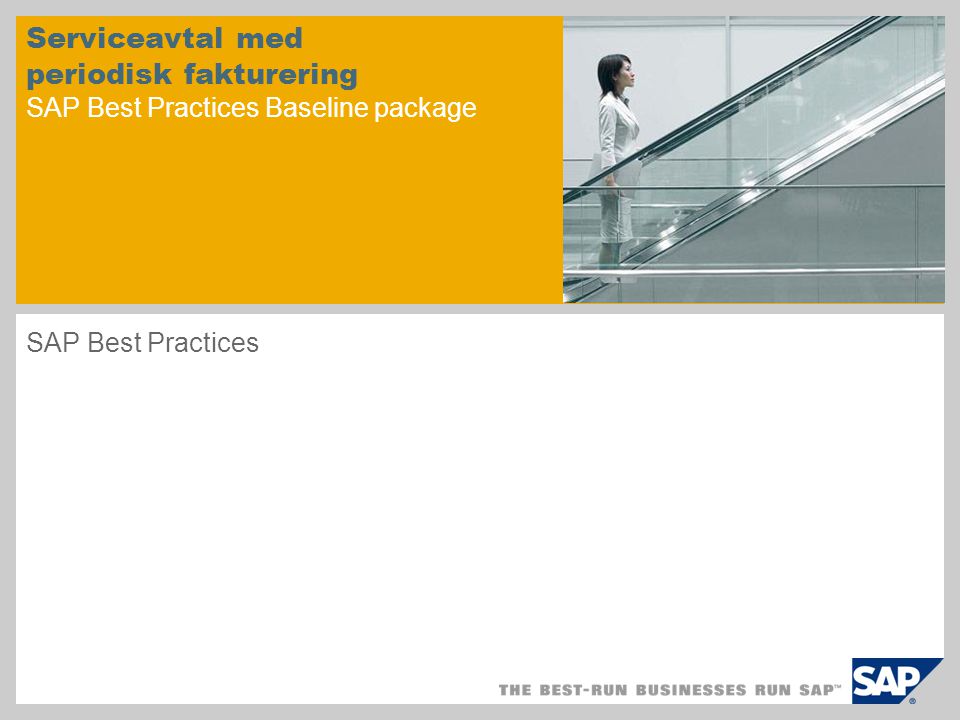 Serviceavtal med periodisk fakturering SAP Best Practices Baseline package