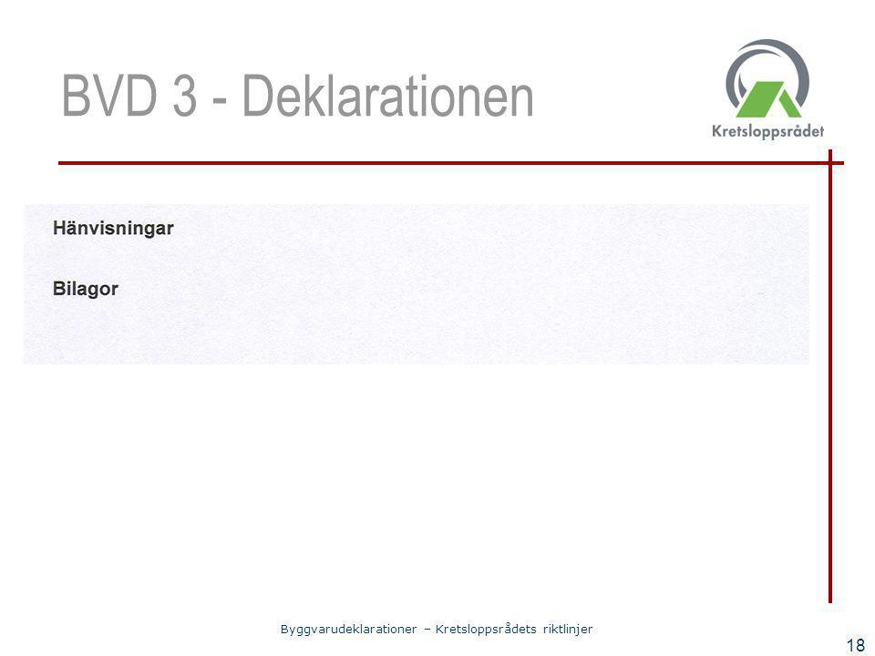 BVD 3 - Deklarationen