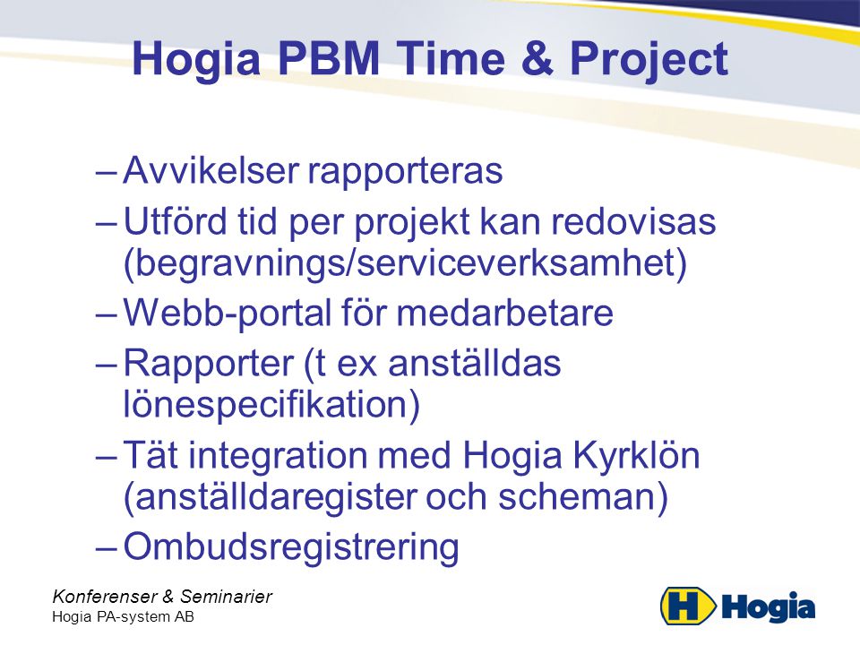 Hogia PBM Time & Project