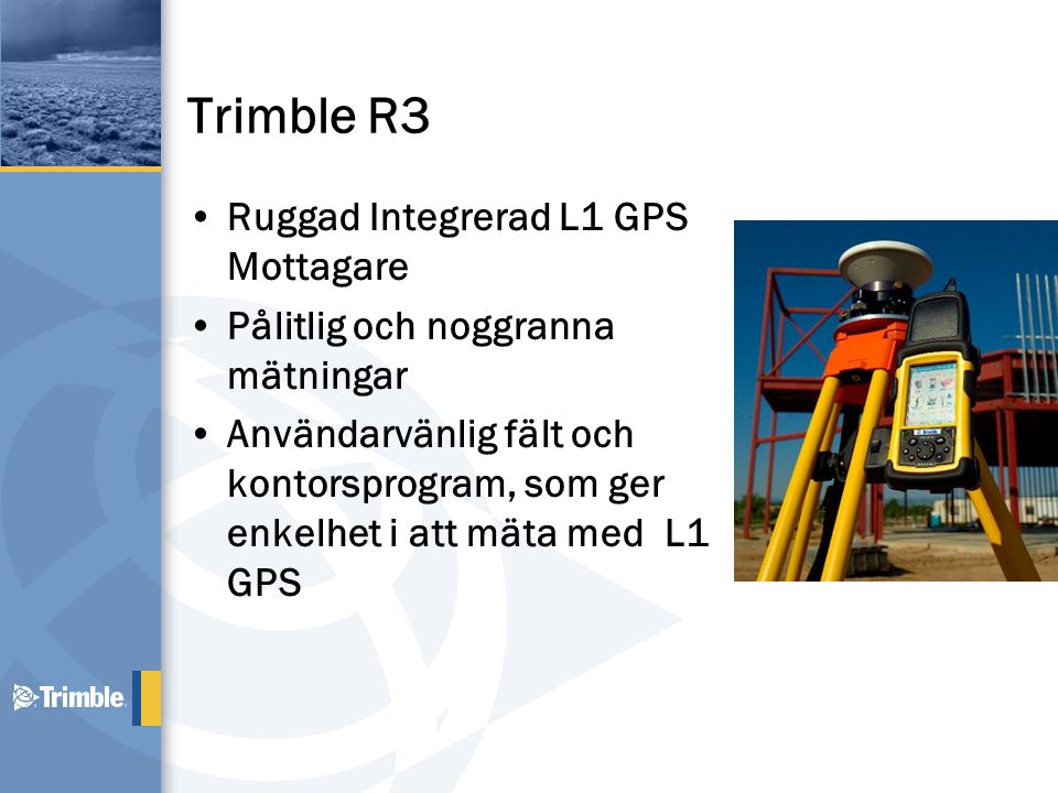 Trimble R3 Ruggad Integrerad L1 GPS Mottagare