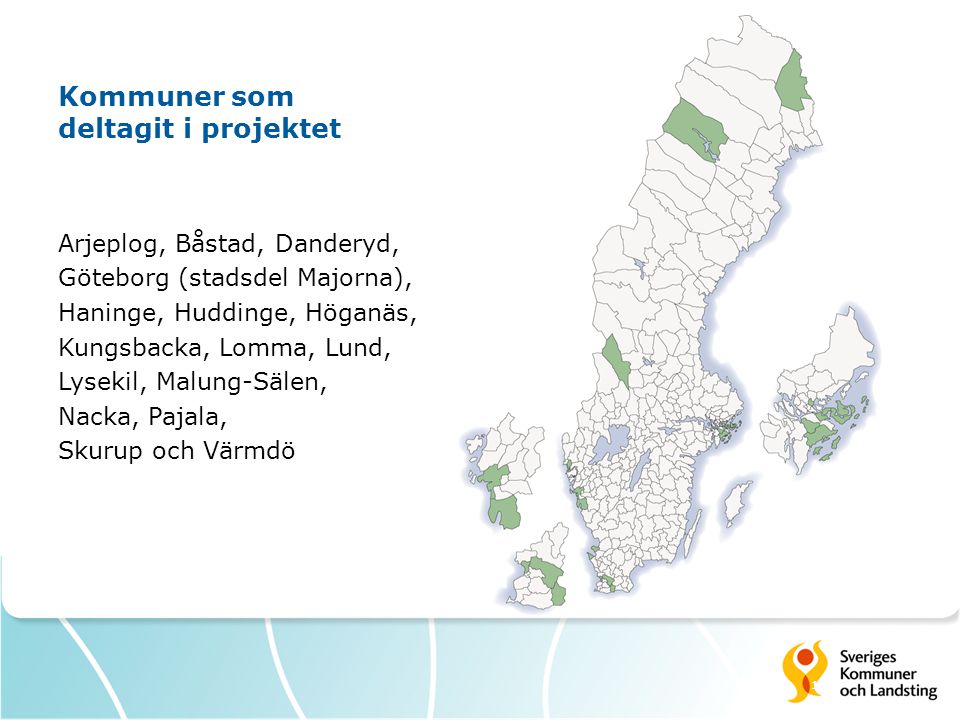 Kommuner som deltagit i projektet