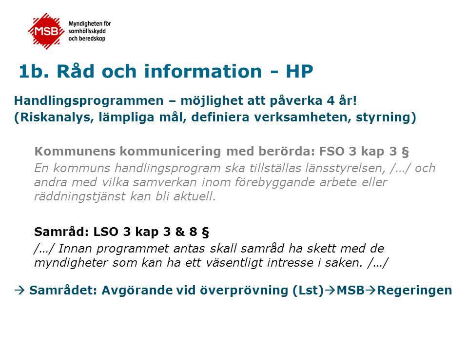 1b. Råd och information - HP
