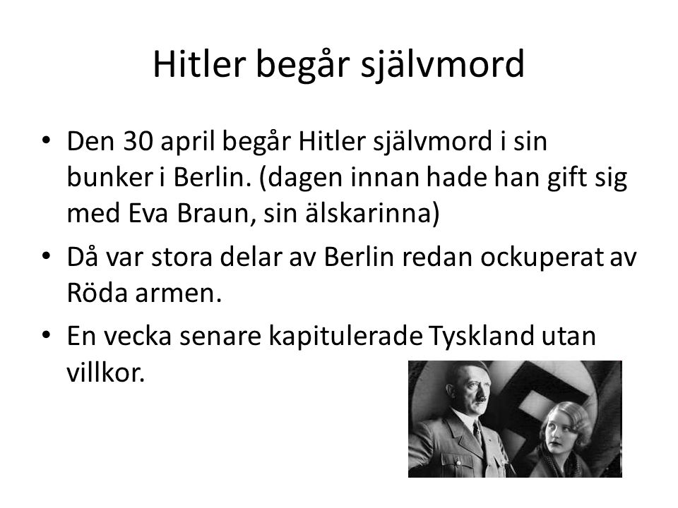 Hitler begår självmord
