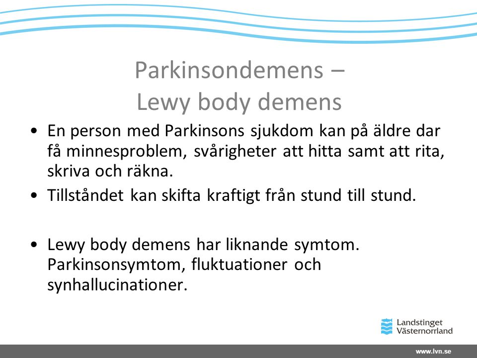 Parkinsondemens – Lewy body demens